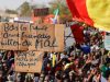 Supporters participate in a demonstration called by Yerewolo Debout sur les remparts, an anti-France political movement, in Bamako