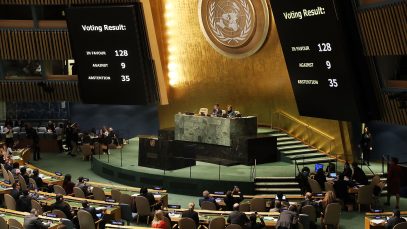 UN General Assembly Votes On Resolution Condemning US On Jerusalem Decision